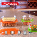 borosilicate glass food vacuum container with lock lid, glass jar with lid